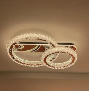 Dual-Ring LED Ceiling Light, Dimmable with Remote
