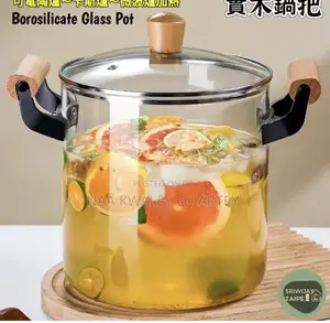 5.5L Glass Cooking Pot with Lid