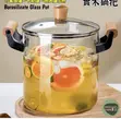 5.5L Glass Cooking Pot with Lid - 1