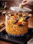 5.5L Glass Cooking Pot with Lid - 2