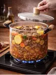 5.5L Glass Cooking Pot with Lid - 5