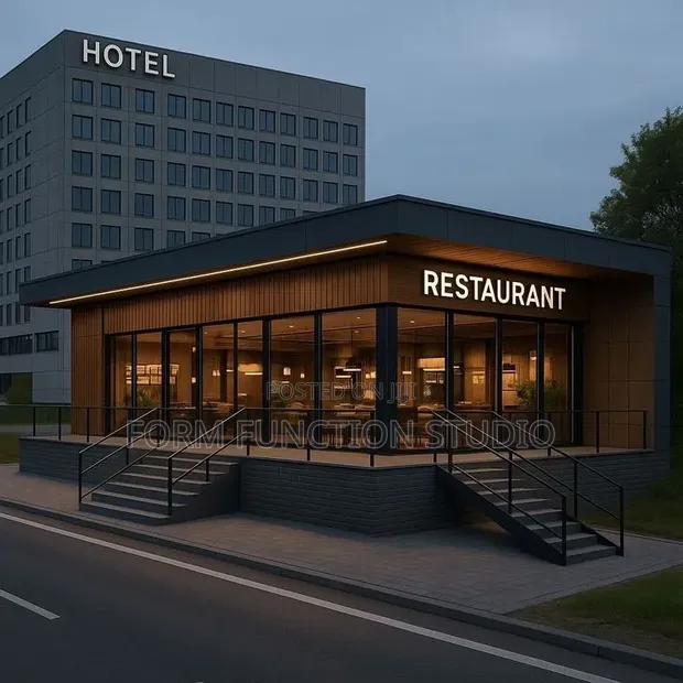 Restaurant Building Plan - Architectural Lighting Design - 1