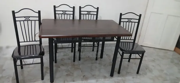 Brand New Wooden Dining Table with 4 Chairs - 1