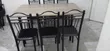 Durable Wooden Dining Table with 6 Chairs - 2