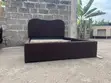 Stylish Upholstered Double Bed Frame with Curved Headboard - 3