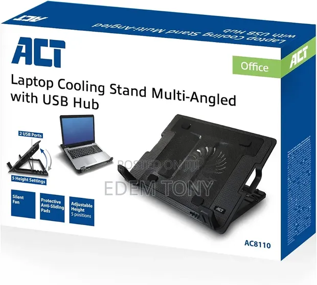 ACT AC8110 Laptop Cooling Stand with USB Hub - 1