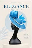 Luxury Fascinator with Silk Abaca Bow & Pearls - 1