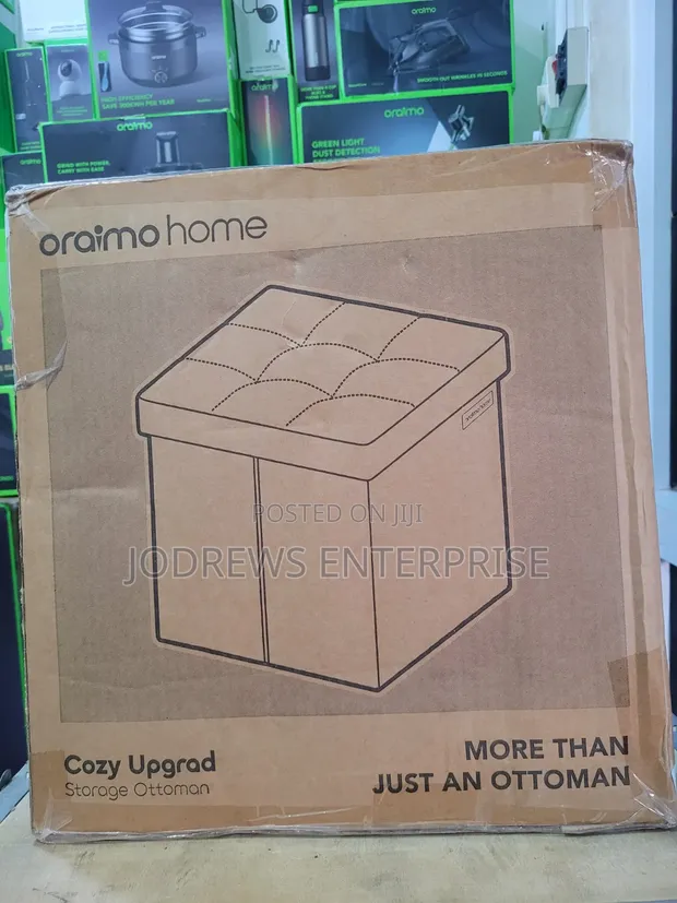 Oraimo Cozy Upgrade Storage Ottoman - Black - 1