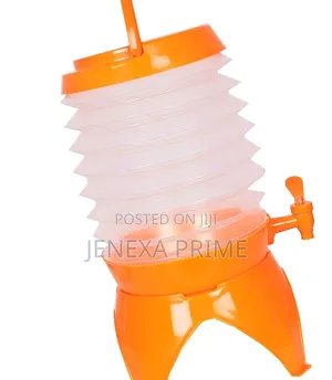 Orange and White Collapsible Juice/Water Dispenser (5.5L)