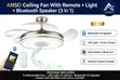 ANSO Ceiling Fan with Remote Control - 4