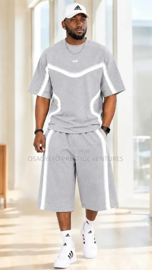Men's Premium 2-Piece Oversized T-Shirt and Shorts Set - 1