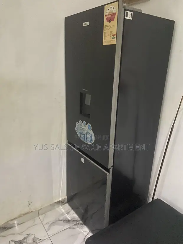 Legacy 311L Black Mirror Glass Water Dispenser Fridge - 1