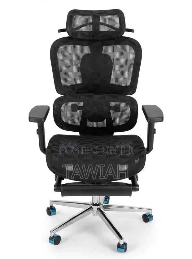 Economic Mesh Office Chair with Headrest & Lumbar Support - 1
