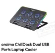 Oraimo Dual USB Laptop Cooler with Adjustable Phone Stand - 1