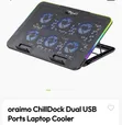 Oraimo Dual USB Laptop Cooler with Adjustable Phone Stand - 4