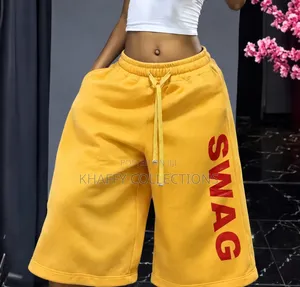SWAG Baggy Jorts - Mustard Yellow Streetwear Shorts
