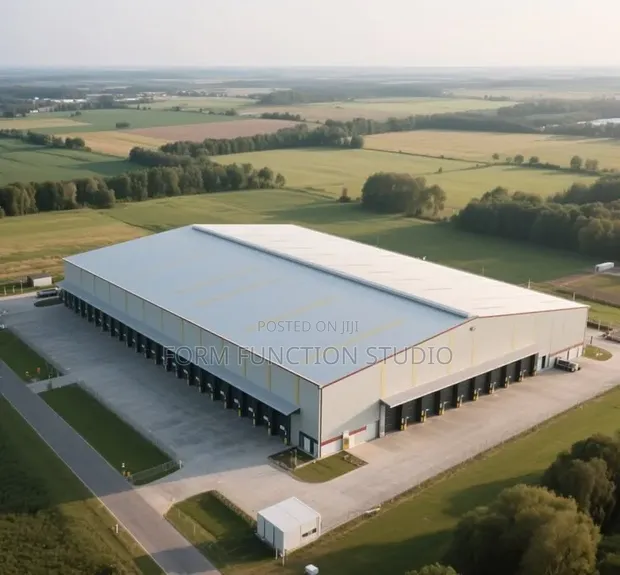 Warehouse Building Plan - L-Shape Design - 1