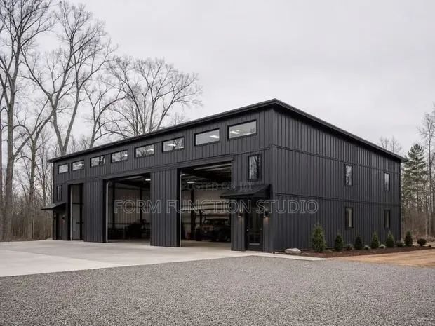 Warehouse Building Plan with Integrated Mezzanine Office - 1