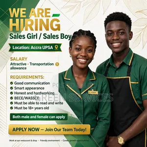 Sales Assistants Needed at Accra (UPSA)