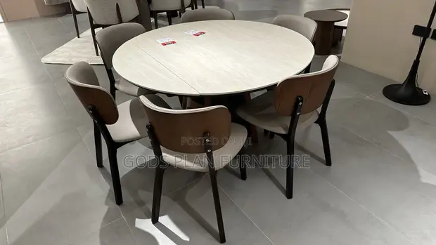 Luxury 6 Seater Adjustable Dining Set with Drawers - 1