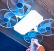 2-in-1 Drone Ceiling Fan with LED Light and Remote - 1