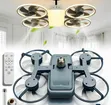 2-in-1 Drone Ceiling Fan with LED Light and Remote - 2