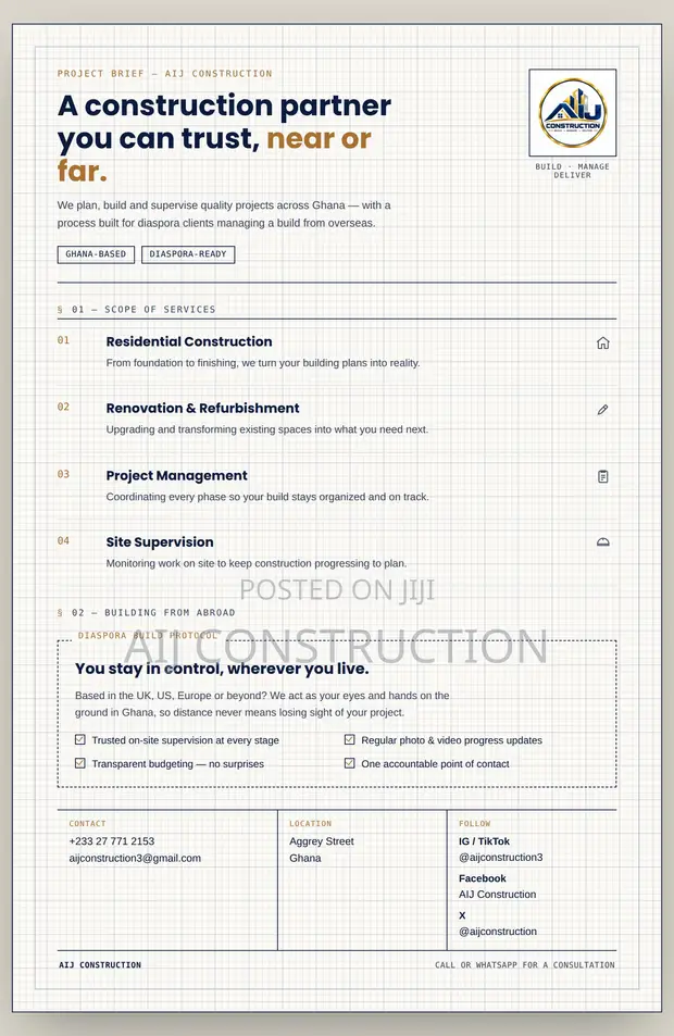 AIJ Construction: Domestic & Industrial Building - 1