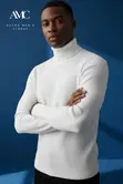 AMC Men's Knitted Turtleneck Sweaters - 2