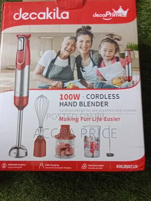 Decakila 100W Cordless Hand Blender - Red