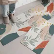 2-Piece Blue Geometric Kitchen Rug Set - 3