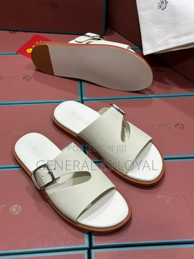Loro Piana Offwhite Men's Slippers - 1