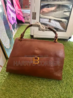 AAKS Ladies Leather Handbag - Medium, Brown, Classic