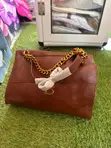 AAKS Ladies Leather Handbag - Medium, Brown, Classic - 2