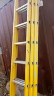 AfricTools Aluminium Fiber Ladder, 14 Steps x3 Triple-Section Extension, 34ft - 3