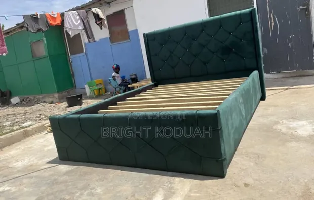 Deep Green Double Bed Frame - 1