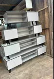 White Wood-Mode TV Stand with Cupboard - 2