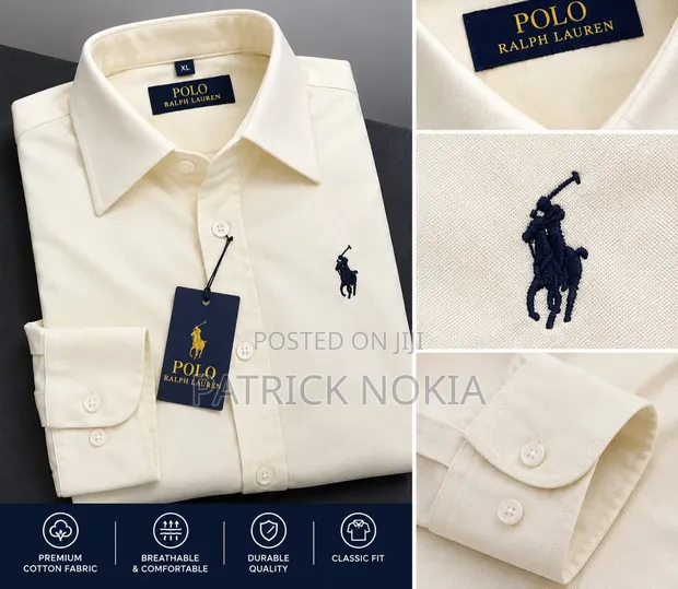 Polo Ralph Lauren Beige Men's Long Sleeve Shirt - 1
