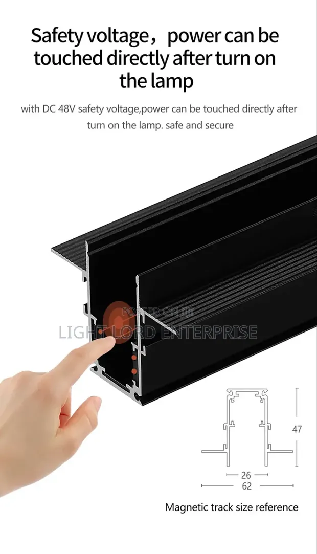 Magnetic Aluminum Rail 3m - 1