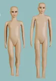 Children's Full-Body Skin-Tone Plastic Mannequins with Stand - 1