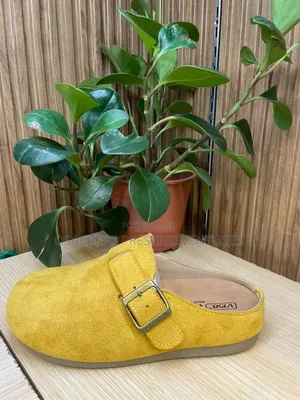 Kids Suede Mary Jane Clogs - Yellow