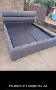 Strong Large Gray King Size Bed Frame - 1