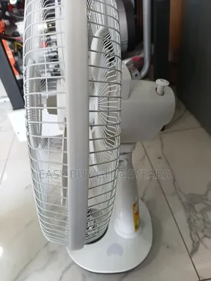 H & A Stand Fan - White