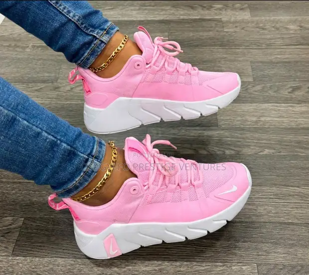 Quality & Trendy Ladies Pink Chunky Sole Sneakers - 1