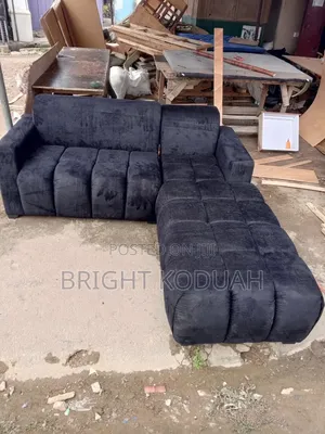 Brand New Black Corner Fabric Sofa