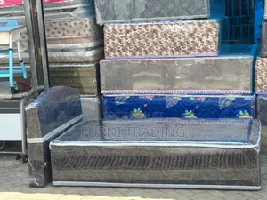 Upholstered Single Bed with Mattress
