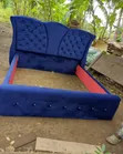 Deep Blue Style King Size Bed Frame - 1