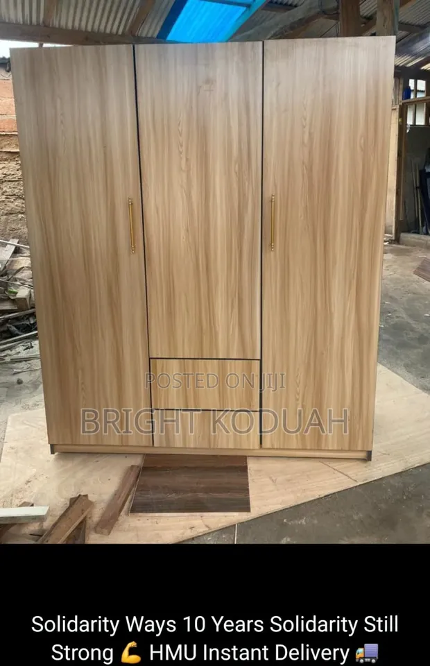 Bright Laminated Three-in-One Wardrobe - 1