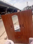 Three-in-One Wardrobe with Mirror and Drawers - 1