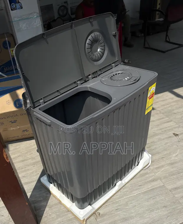 Semi-Automatic Nasco 11kg Spin Dry Washing Machine (Dark Grey) - 1