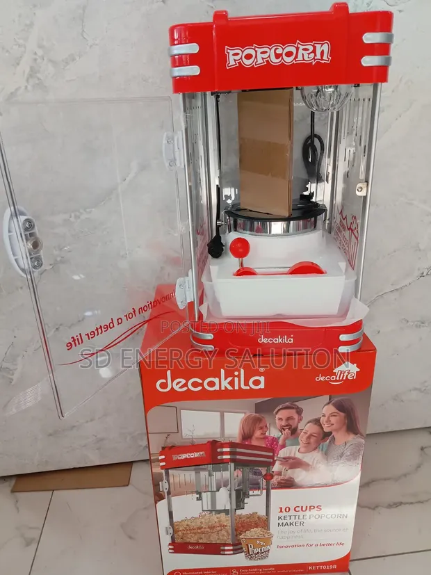 Decakila Popcorn Maker 1200W - Hot Air, Oil-Free - 1
